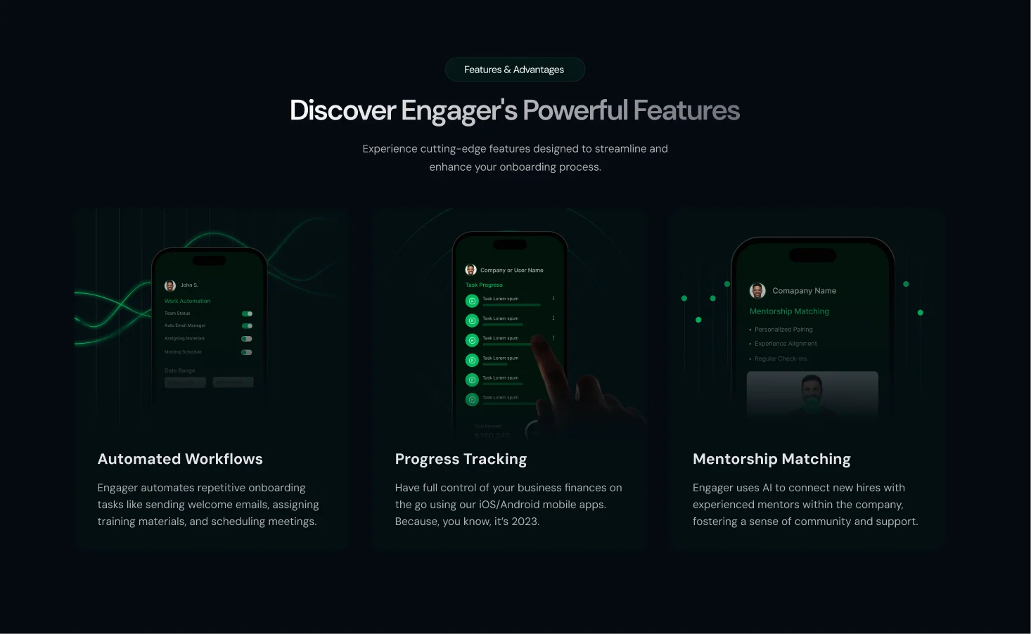 Engager — Product design