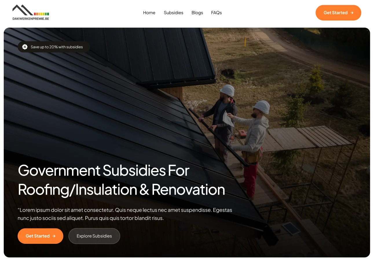 A better place to live — Web design