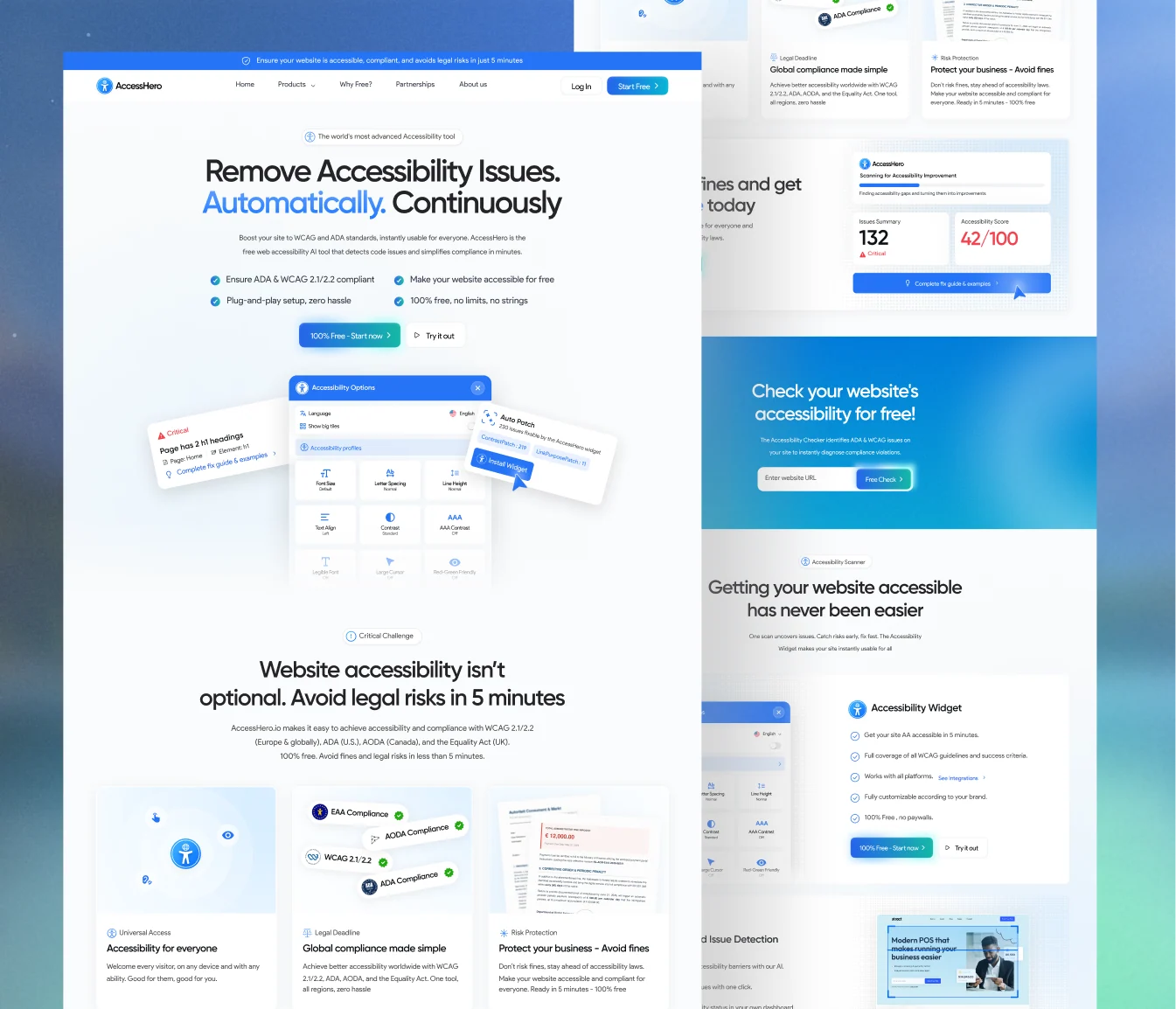 AccessHero website and branding design